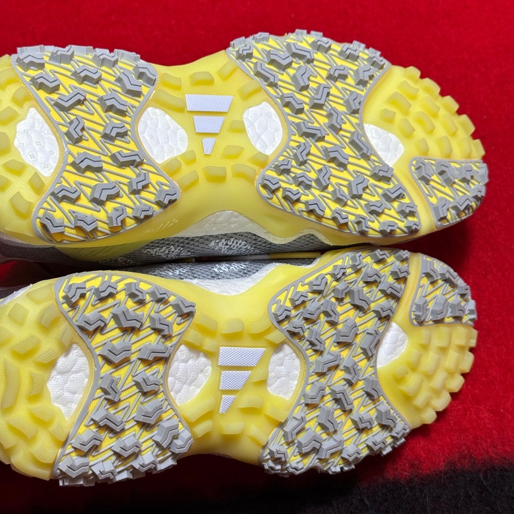 Adidas Codechaos 22 Shoes Men's 7.5 Gray Yellow Spikeless Boost GX2612 Golf - Picture 6 of 7